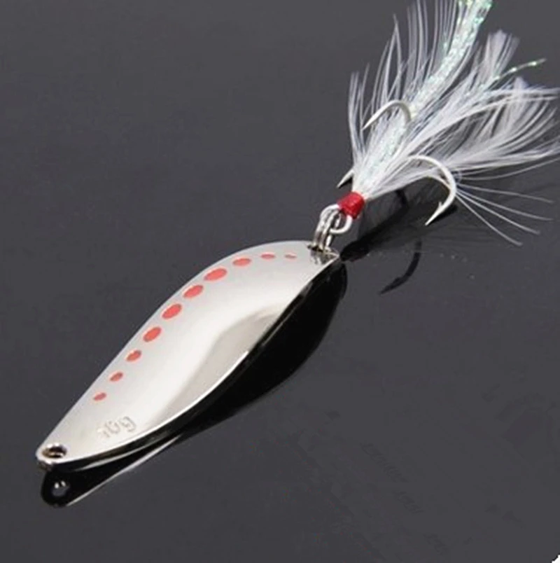 Metal Spoon Spinner Fishing Lure Hard Baits 10 15 20g Sequins Noise Paillette with Feather Treble Hook Fishing Tackle
Metal Spoon Spinner Fishing Lure Hard Baits 10 15 20g Sequins Noise Paillette with Feather Treble Hook Fishing Tackle