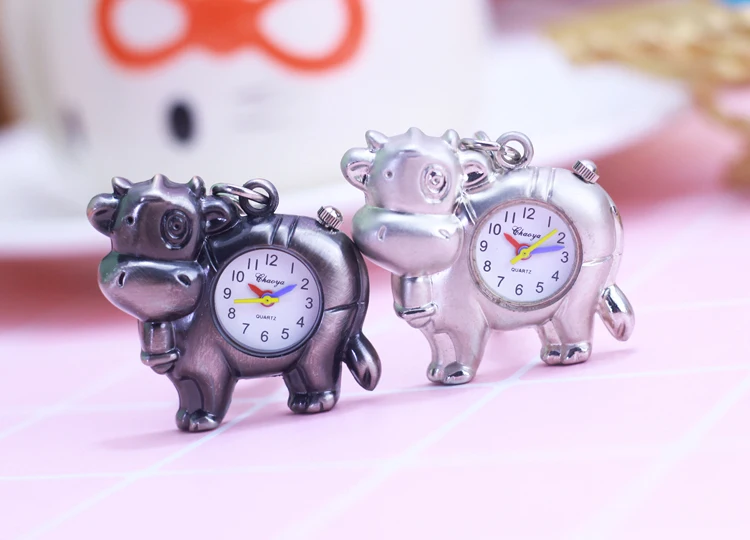 Boy Girl Bull Shape Alloy Quartz Pocket Watch Child Boy Student Silver Keychain Necklace Personality Watch Bracelet
Boy Girl Bull Shape Alloy Quartz Pocket Watch Child Boy Student Silver Keychain Necklace Personality Watch Bracelet