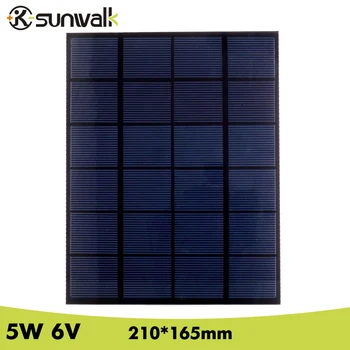 SUNWALK PET 5W 6V Solar Panel Module 830mAh Polycrystalline DIY Solar Panel Cell for Education and Test 210*165mm
SUNWALK PET 5W 6V Solar Panel Module 830mAh Polycrystalline DIY Solar Panel Cell for Education and Test 210*165mm