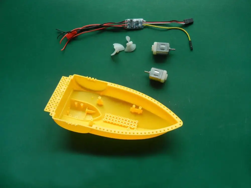 Remote Control Boat Model Hull+ 2x130 Motors+ Propellers+ Forward Speed Controller Set Spare Parts Kit For DIY RC Toy Boat Model
Remote Control Boat Model Hull+ 2x130 Motors+ Propellers+ Forward Speed Controller Set Spare Parts Kit For DIY RC Toy Boat Model