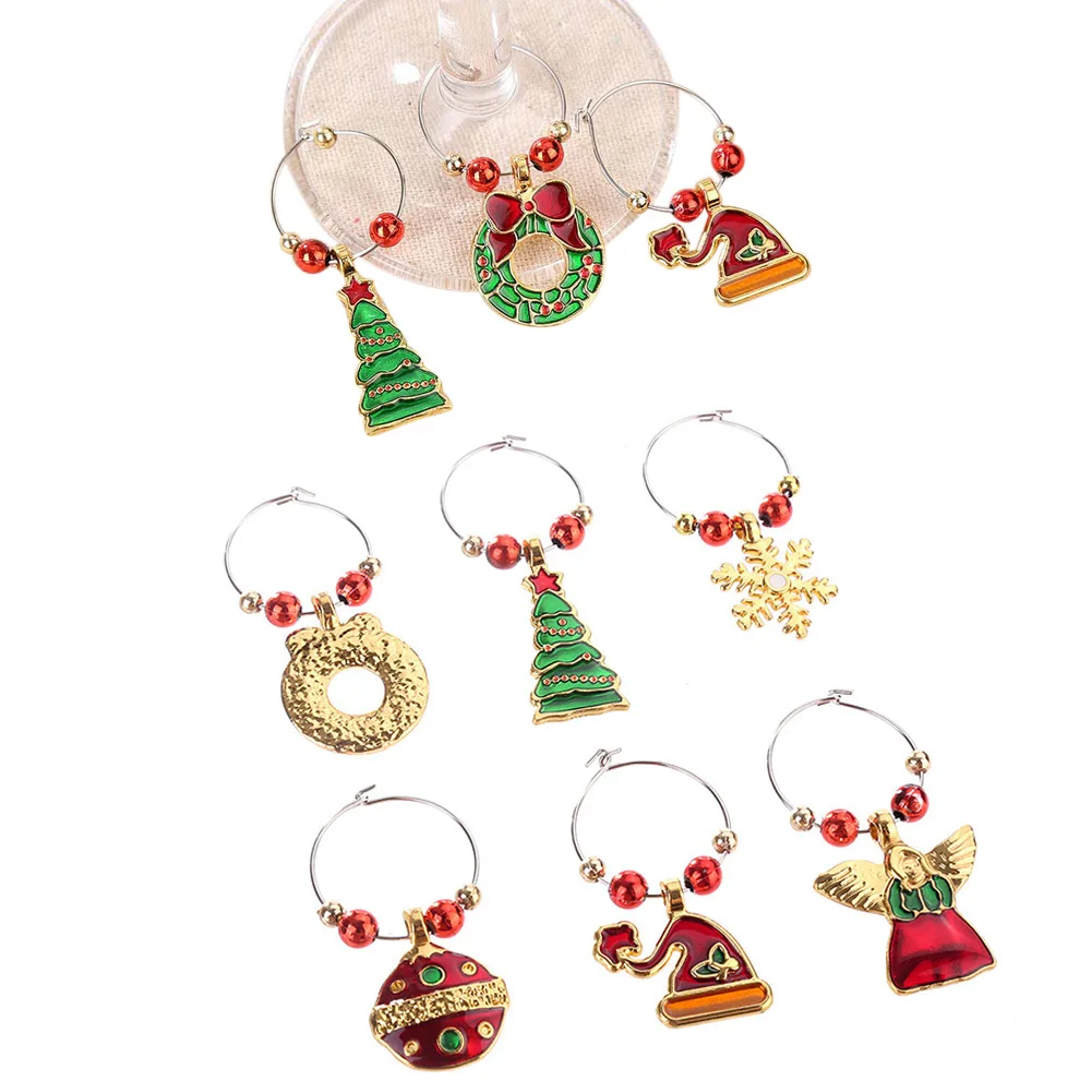 Novel Wine Glass Charms Set Christmas Cup Rings Kit Xmas Drink Markers Tags Party Favors Pendant Shipping
Novel Wine Glass Charms Set Christmas Cup Rings Kit Xmas Drink Markers Tags Party Favors Pendant Shipping