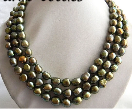 Free shipping@@@@@ A>3strands 18'' 10mm Green Baroque Freshwater Pearl Necklace a
Free shipping@@@@@ A>3strands 18'' 10mm Green Baroque Freshwater Pearl Necklace a
