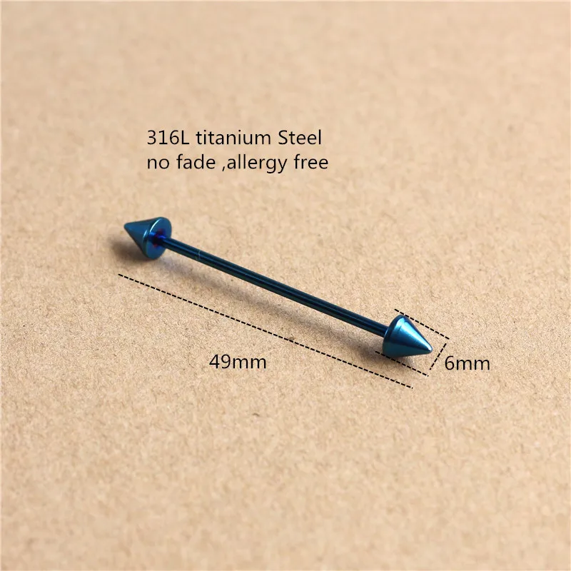316L Stainless Steel Blue Plated No Fade Anti-allergy Length 38mm Titanium Jewerlry 1059421
316L Stainless Steel Blue Plated No Fade Anti-allergy Length 38mm Titanium Jewerlry 1059421