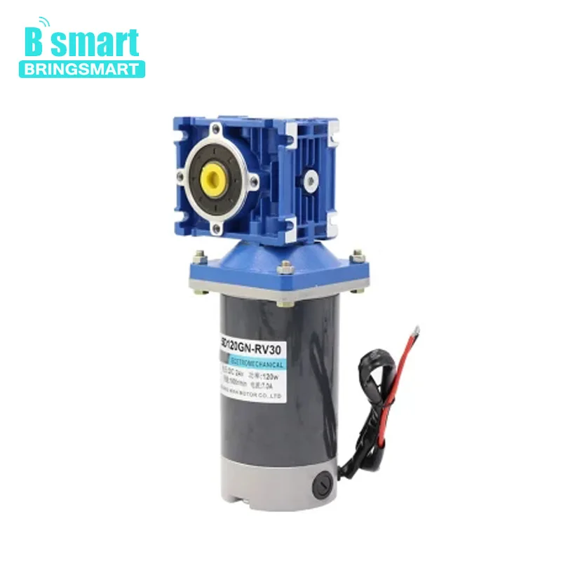 Bringsmart DC RV30 worm gear self-locking geared motor 90W speed control large torque positive and negative electric motor
Bringsmart DC RV30 worm gear self-locking geared motor 90W speed control large torque positive and negative electric motor