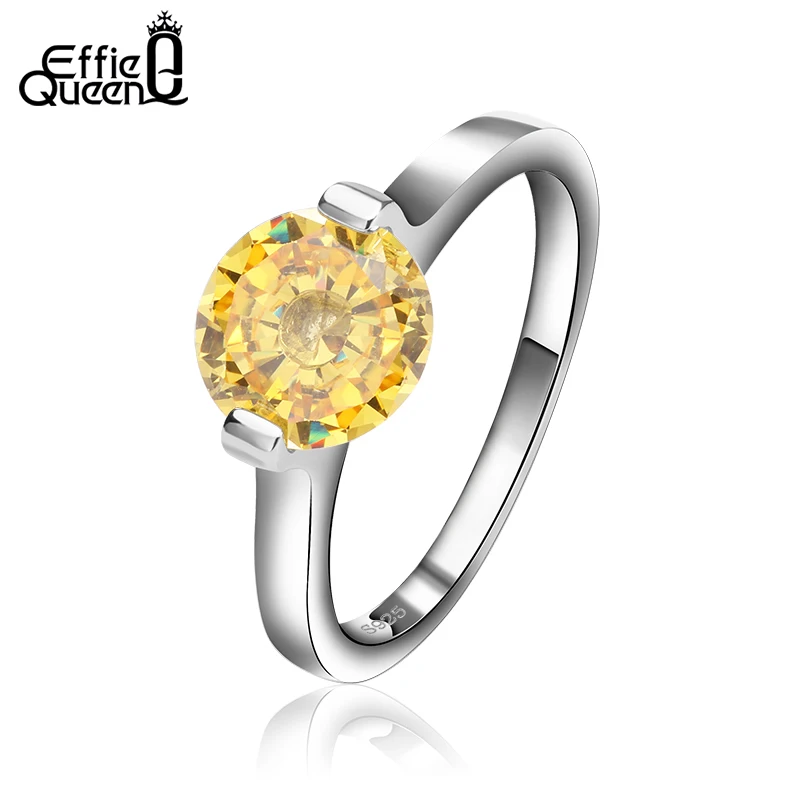 Effie Queen New Fashion AAA Yellow Cubic Zircon Finger Ring Silver Color Women Wedding Engagement Ring 2017 DR53
Effie Queen New Fashion AAA Yellow Cubic Zircon Finger Ring Silver Color Women Wedding Engagement Ring 2017 DR53