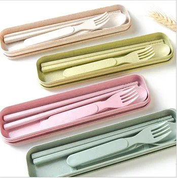 New Portable Reusable Spoon Fork Travel Picnic Chopsticks Wheat Straw Tableware Cutlery Set With Carrying Box
New Portable Reusable Spoon Fork Travel Picnic Chopsticks Wheat Straw Tableware Cutlery Set With Carrying Box