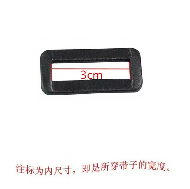 

100pcs/lot 1.2" (30mm) internal width Black Plastic rectangular type Ring Diy Buckle for backpack bag accessories fastener