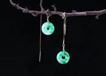 Limited edition natural JADEST Earrings carved double colored doughnut earrings, S925 Tremella hook thread jewelry for girls
Limited edition natural JADEST Earrings carved double colored doughnut earrings, S925 Tremella hook thread jewelry for girls