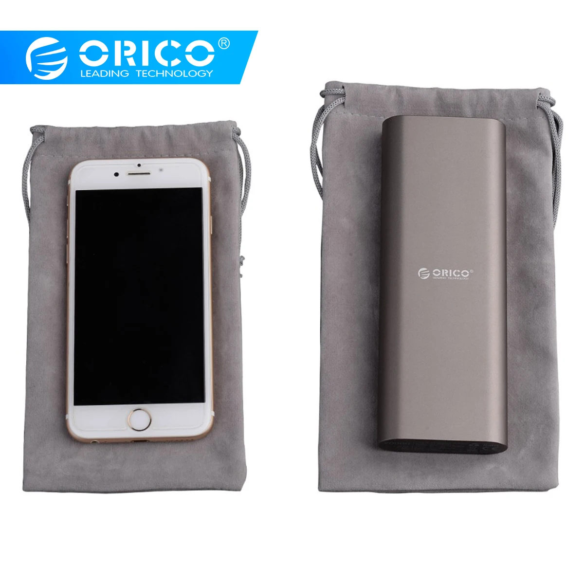 ORICO Phone Storage Velvet Bag Storage for USB Charger/USB Cable/Power Bank/Phone and More Gray Color
ORICO Phone Storage Velvet Bag Storage for USB Charger/USB Cable/Power Bank/Phone and More Gray Color