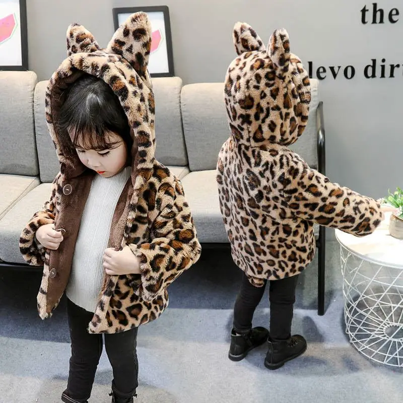 2019 Winter Children Leopard Warm Coat Clothing Baby Girl Cashmere Hooded Outerwear Kids Girls Plus Velvet Thicken Jacket Q390
2019 Winter Children Leopard Warm Coat Clothing Baby Girl Cashmere Hooded Outerwear Kids Girls Plus Velvet Thicken Jacket Q390