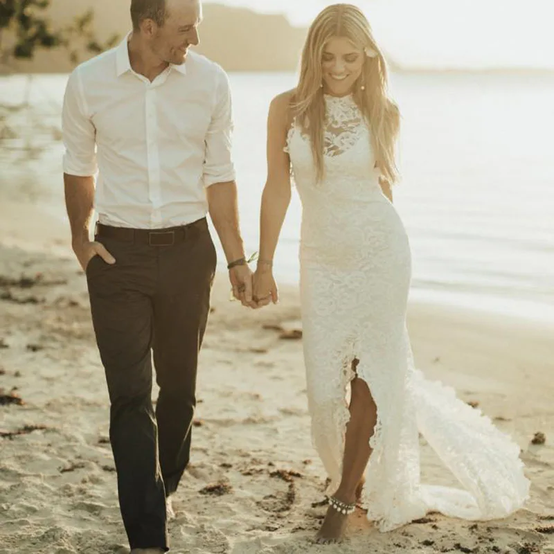 Lace Mermaid Wedding Dress beach 2018 O-Neck White Ivory Bridal Dress wedding gown Cut Out Back Wedding Gown Vestido De Novia
Lace Mermaid Wedding Dress beach 2018 O-Neck White Ivory Bridal Dress wedding gown Cut Out Back Wedding Gown Vestido De Novia