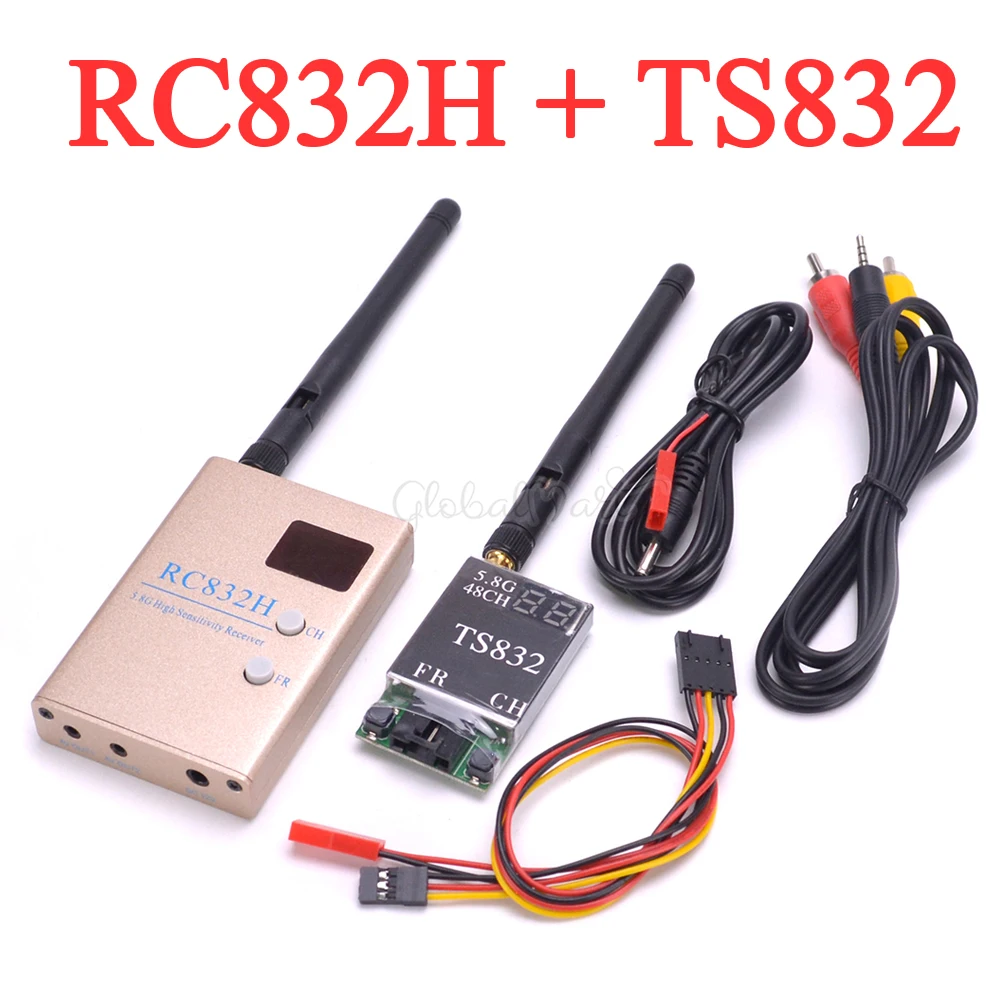 

FPV 48CH 5.8G 600mw 5km Wireless AV Transmitter TS832 Receiver RC832 RC832H RX TX set for FPV Multicopter RC Aircraft Quadcopter