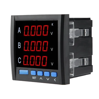Black Three-phase Voltmeter Ammeter Digital Display Current Meter Voltmeter Voltage Meter
Black Three-phase Voltmeter Ammeter Digital Display Current Meter Voltmeter Voltage Meter