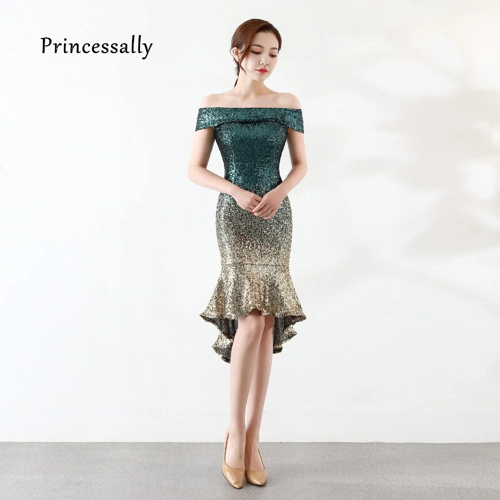 High Low Mermaid Evening Dress Short Sequin Color Fade Sexy Boat Neck Short Sleeve Formal Graduation Homecoming Gown Trouwjurk
High Low Mermaid Evening Dress Short Sequin Color Fade Sexy Boat Neck Short Sleeve Formal Graduation Homecoming Gown Trouwjurk