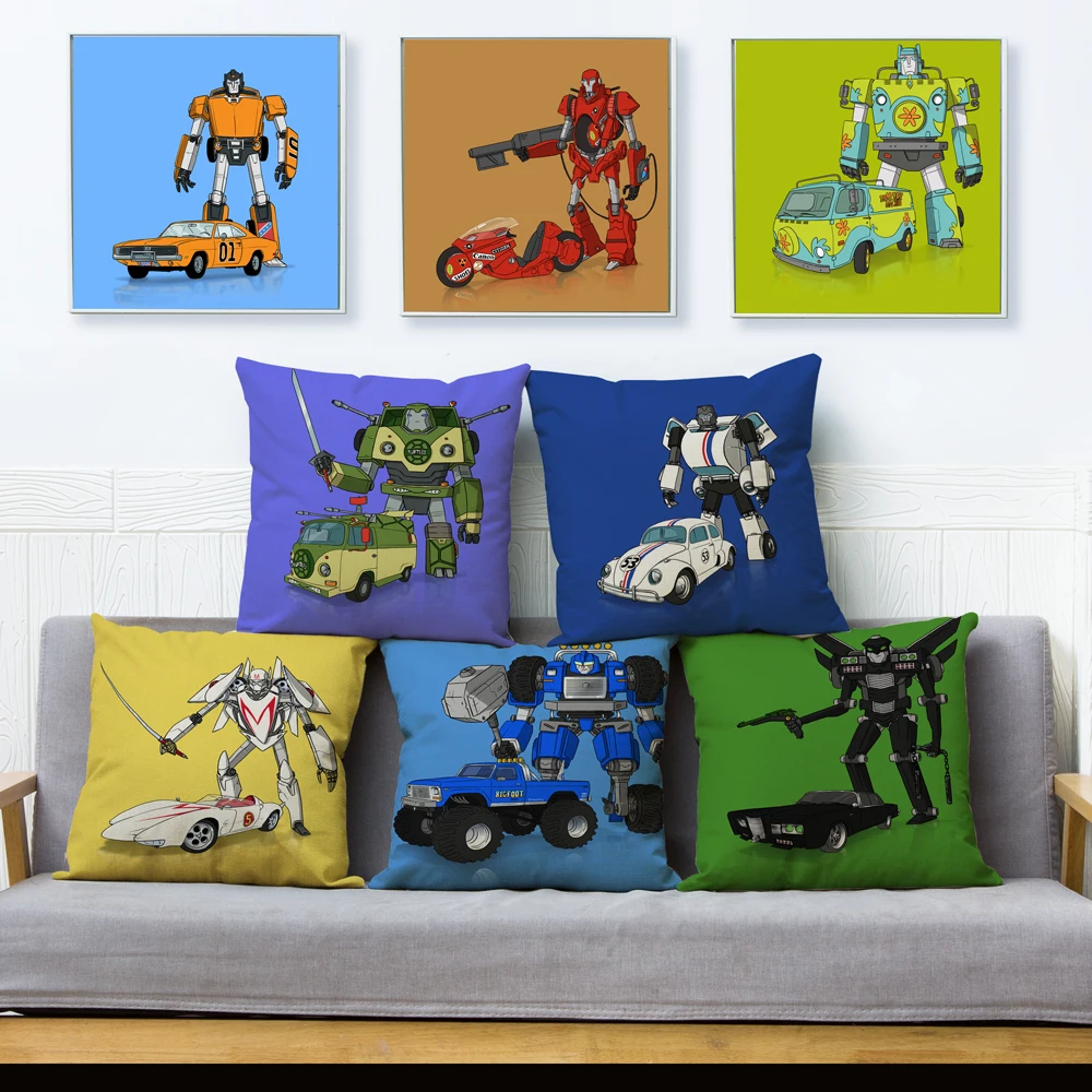 Colorful Cartoon Transformers Print Throw Pillow Cover 45*45cm Cushion Covers Linen Pillow Case Home Decor Car Pillowcase
Colorful Cartoon Transformers Print Throw Pillow Cover 45*45cm Cushion Covers Linen Pillow Case Home Decor Car Pillowcase