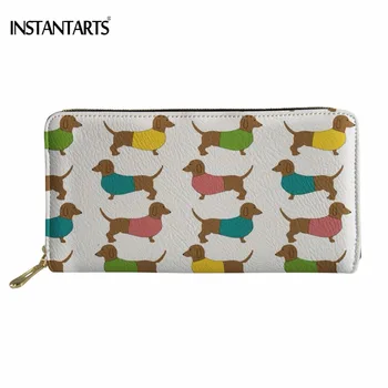 INSTANTARTS Fashion Brand Long PU Leather Wallet for Woman Funny Puppy Dachshund Printing Purse Large Capacity Phone/Card Holder 
INSTANTARTS Fashion Brand Long PU Leather Wallet for Woman Funny Puppy Dachshund Printing Purse Large Capacity Phone/Card Holder