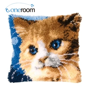 Noneroom Lovely cat Needlework Unfinished Acrylic Yarn Embroidery Pillow Latch hook Canvas Cushion Front Cross Stitch Pillowcase
Noneroom Lovely cat Needlework Unfinished Acrylic Yarn Embroidery Pillow Latch hook Canvas Cushion Front Cross Stitch Pillowcase
