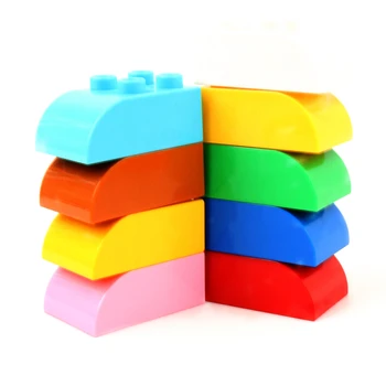 6pcs/lot Diy Big Size Building Blocks 2X3 Curved Bricks 4 Dots Bulk Accessories Compatible With Duploed Toys For Children Gift
6pcs/lot Diy Big Size Building Blocks 2X3 Curved Bricks 4 Dots Bulk Accessories Compatible With Duploed Toys For Children Gift