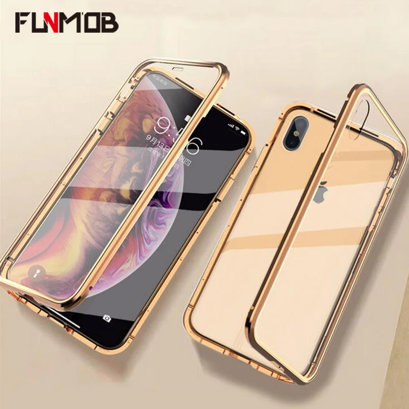 360 Double Sided Tempered Glass Magnetic Phone CaseFor iphone 7 8 plus XSXR MAX Luxury Metal Degree Full Protection Cases Cover
360 Double Sided Tempered Glass Magnetic Phone CaseFor iphone 7 8 plus XSXR MAX Luxury Metal Degree Full Protection Cases Cover