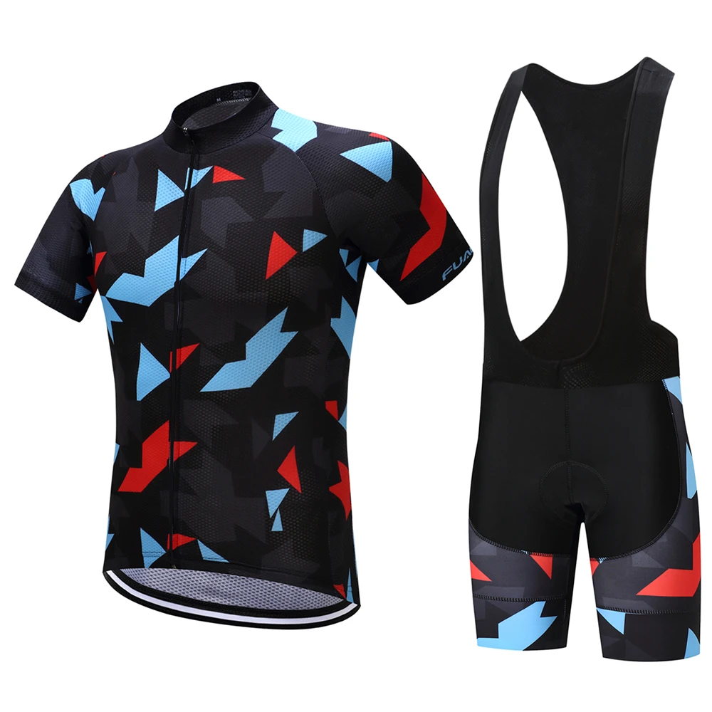 FUALRNY Short Sleeve Cycling set Summer Mountain Bike Clothing Pro Bicycle Jersey Man Sportswear Suit Maillot Ropa Ciclismo 2017