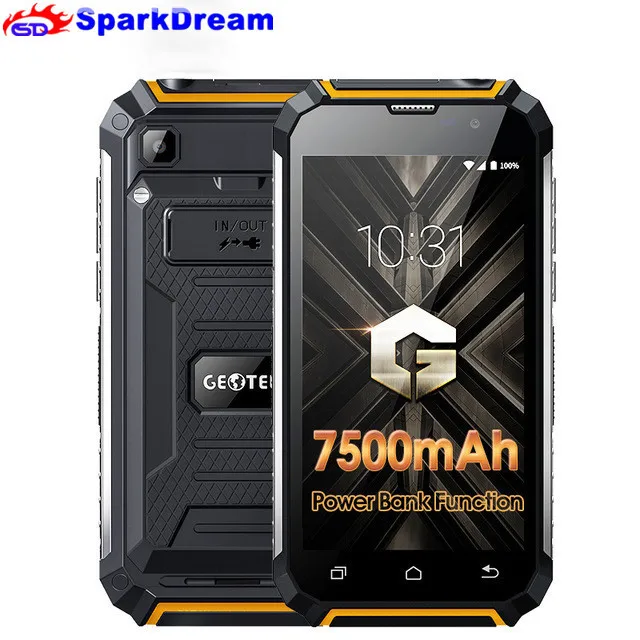 Geotel G1 Power Bank Phone 7500mAh MTK6580A Quad Core Android 7.0 2GB RAM+16GB ROM 8MP 5.0 Inch 3G WCDMA Smartphone
Geotel G1 Power Bank Phone 7500mAh MTK6580A Quad Core Android 7.0 2GB RAM+16GB ROM 8MP 5.0 Inch 3G WCDMA Smartphone