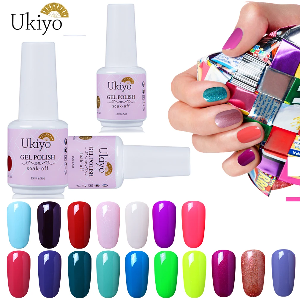 Ukiyo 15ml Pure Color Gel Nail Polish Nail Art Soak Off Nail Gel Polish UV LED Gel Lacquer Semi Permanent Varnish Gelpolish
Ukiyo 15ml Pure Color Gel Nail Polish Nail Art Soak Off Nail Gel Polish UV LED Gel Lacquer Semi Permanent Varnish Gelpolish