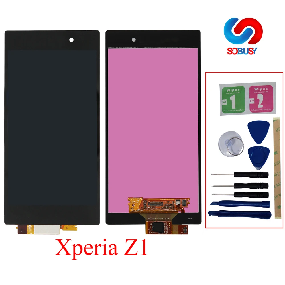Оригинальный 5 0 "ЖК дисплей для SONY Xperia Z1 сенсорный экран + рамка L39 L39H C6902 C6903 C6906