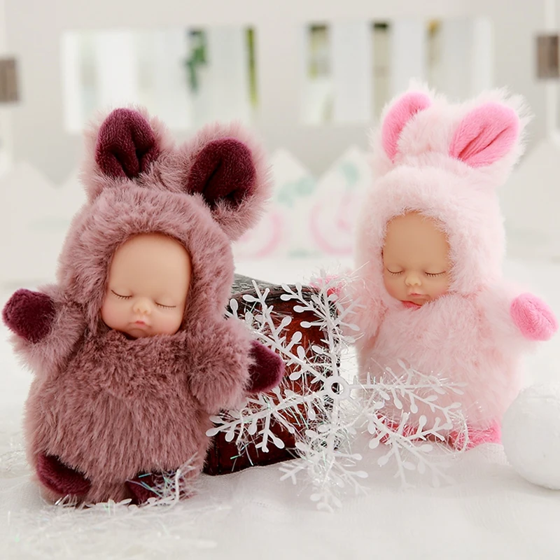 12cm Plush Rabbit Bear Sleep Doll Simulation Silicone Doll Keychain Cute Plush Pendant Bag Decoration Baby Toy Girl Holiday Gift
12cm Plush Rabbit Bear Sleep Doll Simulation Silicone Doll Keychain Cute Plush Pendant Bag Decoration Baby Toy Girl Holiday Gift
