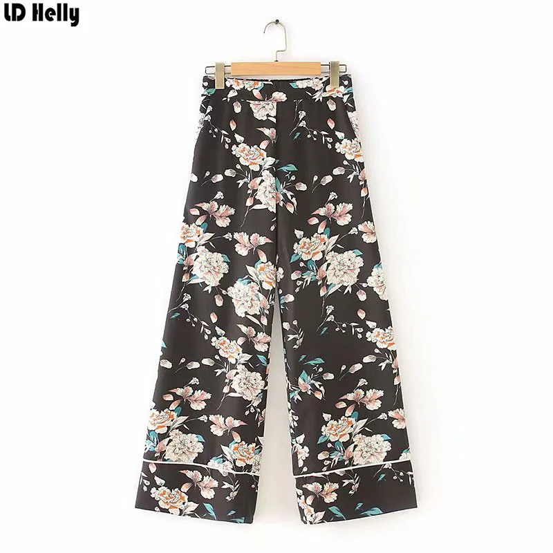 LD Helly Women Floral Printed Wide Leg Pants Fashion Female Elastic Waist Pockets Cozy Casual Ankle-Length Trousers Pantalones
LD Helly Women Floral Printed Wide Leg Pants Fashion Female Elastic Waist Pockets Cozy Casual Ankle-Length Trousers Pantalones