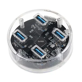 Jimier High Speed USB 3.0 4 Ports HUB With Rubber Transparent USB 3.0 Cable 40cm for Desk top Lap top Reserced External Power
Jimier High Speed USB 3.0 4 Ports HUB With Rubber Transparent USB 3.0 Cable 40cm for Desk top Lap top Reserced External Power