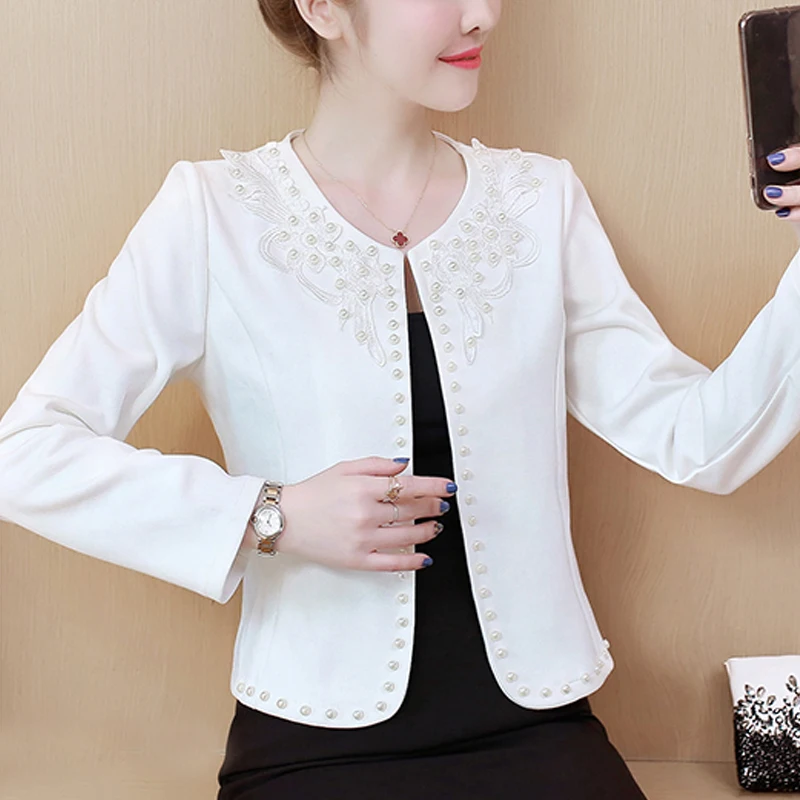 jacket women chaquetas mujer 2019 long sleeve beading white short women jacket jaqueta feminina coats and jackets women A956
jacket women chaquetas mujer 2019 long sleeve beading white short women jacket jaqueta feminina coats and jackets women A956
