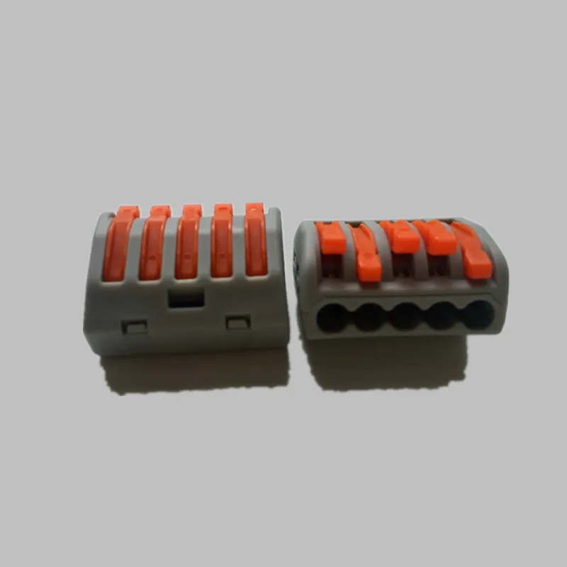 Hole 5 PCT-215 50pieces/lot Wago type wire connector soft hard wires Universal terminal line pressing cap fast connection
Hole 5 PCT-215 50pieces/lot Wago type wire connector soft hard wires Universal terminal line pressing cap fast connection