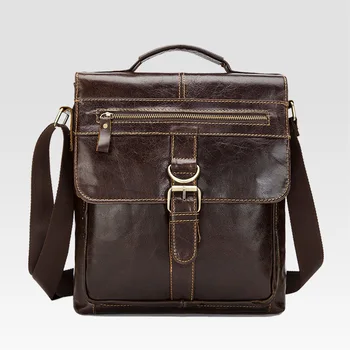 Genuine Leather retro men's shoulder bag head layer of leather clamshell Messenger bag vertical section men's bag
Genuine Leather retro men's shoulder bag head layer of leather clamshell Messenger bag vertical section men's bag