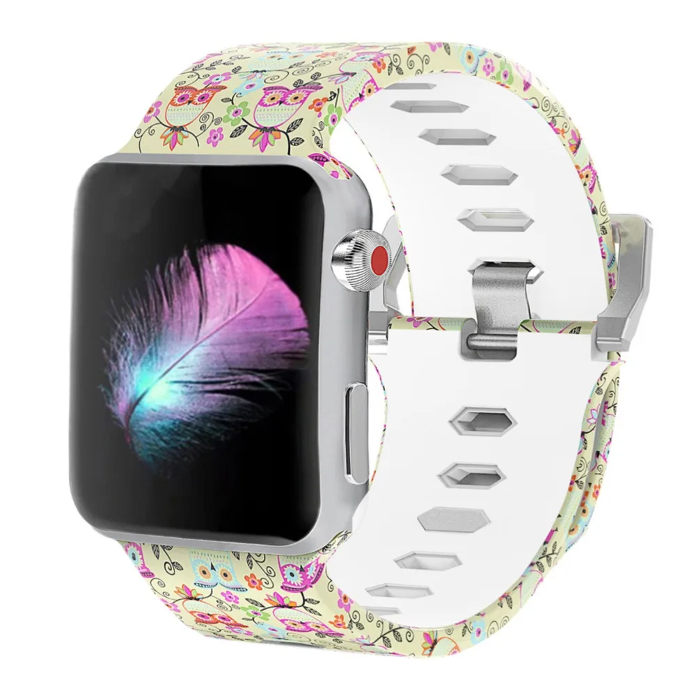 Odog Printed Fllower Soft Silicone Watchband Bracelet for Apple Watch Series 4 40mm 44mm Wristband Strap Smart Watch Accessories
Odog Printed Fllower Soft Silicone Watchband Bracelet for Apple Watch Series 4 40mm 44mm Wristband Strap Smart Watch Accessories