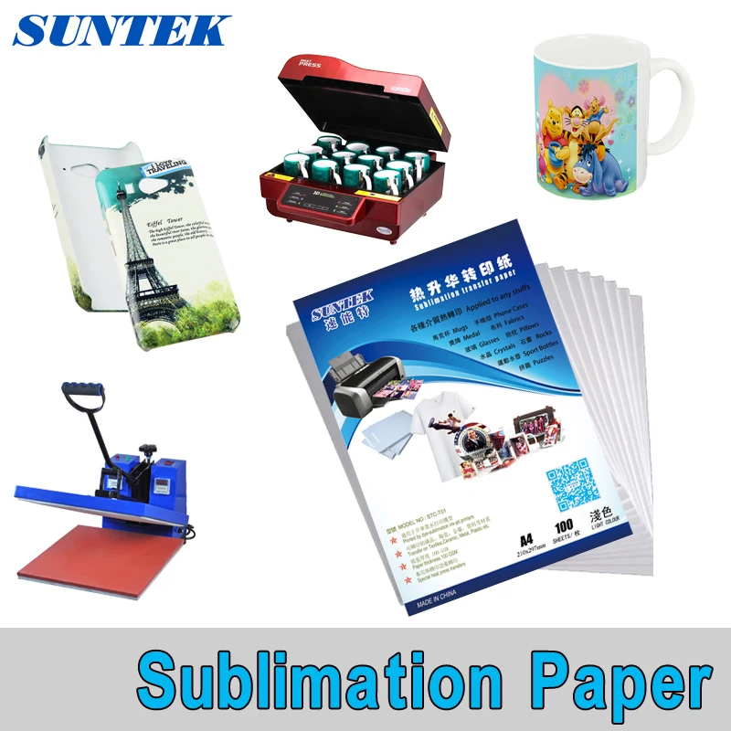 A4 size 100sheets/Lot sublimation paper for mugs, light color t-shirt papel transfer para sublimacao
A4 size 100sheets/Lot sublimation paper for mugs, light color t-shirt papel transfer para sublimacao