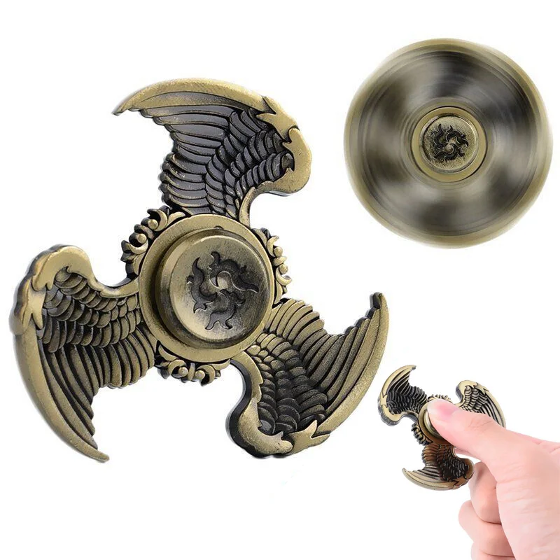 

Rainbow Three Wings Flying Eagle Metal Beyblade Spinner Metal Fingertip Gyro ADHD Anti Stress EDC Toy Hand Spinner