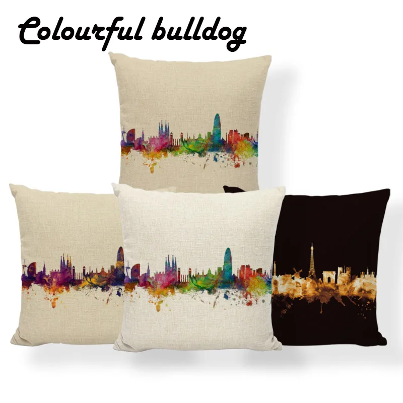 Barcelona Spain Cushions Paris France Pillow Building Home Accessories Tower Colorful Pillowslip Covers 45*45 Linen Customized
Barcelona Spain Cushions Paris France Pillow Building Home Accessories Tower Colorful Pillowslip Covers 45*45 Linen Customized
