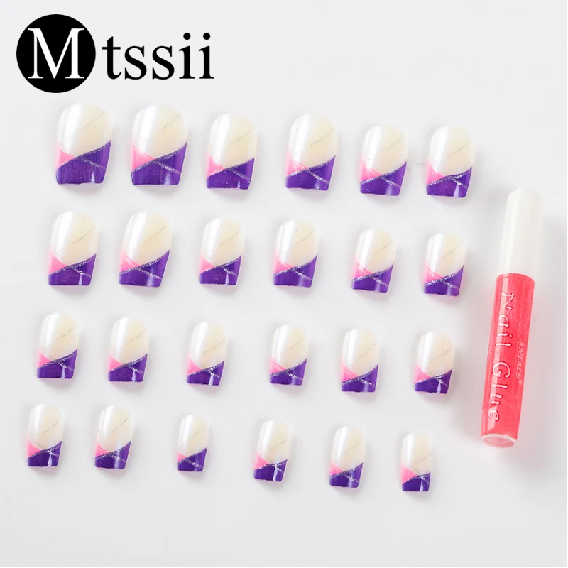 Mtssii 24 pcs/lot Colorful French False Nail Tips Useful Nail Art Tool with Glue Artificial Fake Nails Art Acrylic Manicure Tool
Mtssii 24 pcs/lot Colorful French False Nail Tips Useful Nail Art Tool with Glue Artificial Fake Nails Art Acrylic Manicure Tool