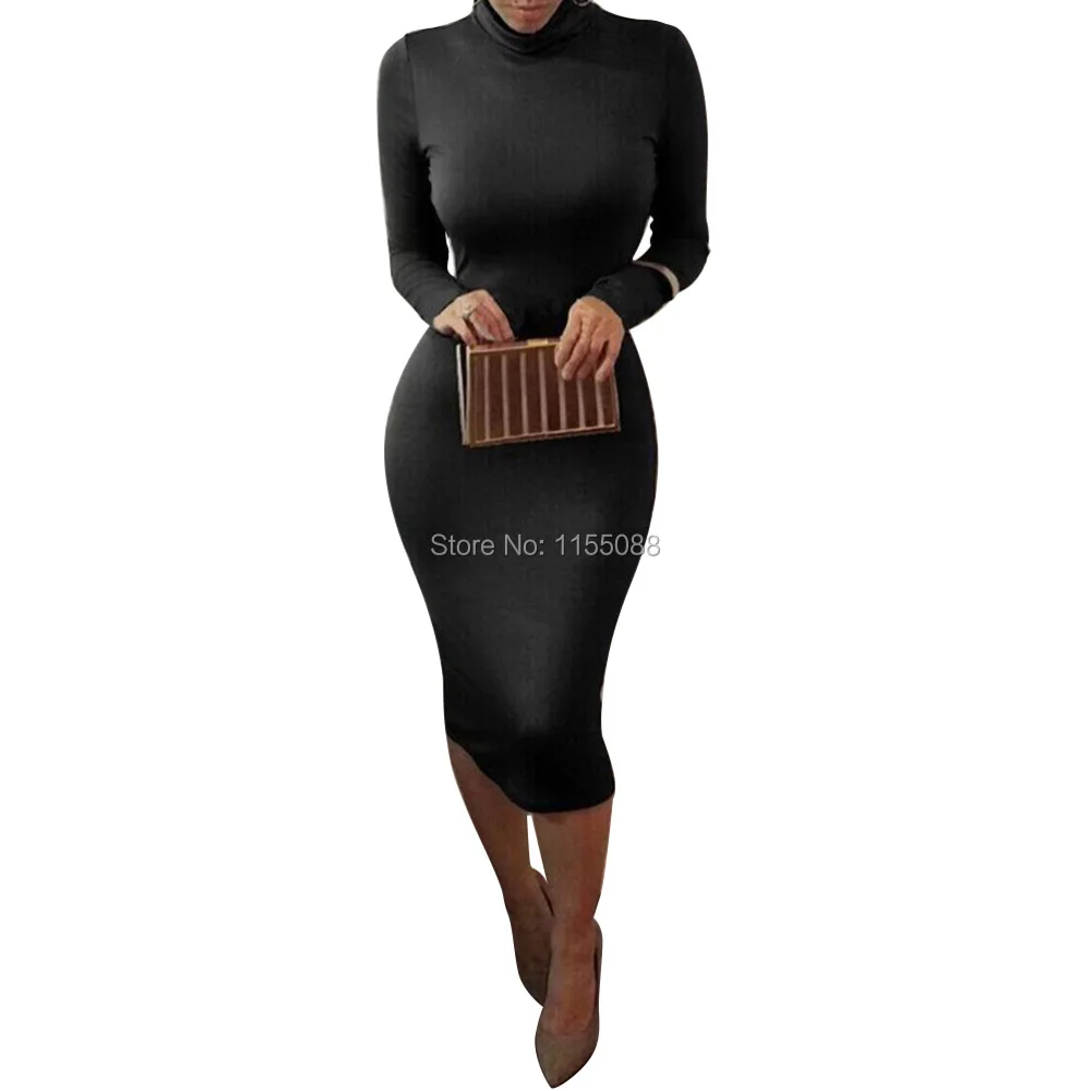 100PCS/lot New 2016 Sexy Club Party Dresses Long Sleeve Soild Elegant Casual O-neck Midi Dress
100PCS/lot New 2016 Sexy Club Party Dresses Long Sleeve Soild Elegant Casual O-neck Midi Dress