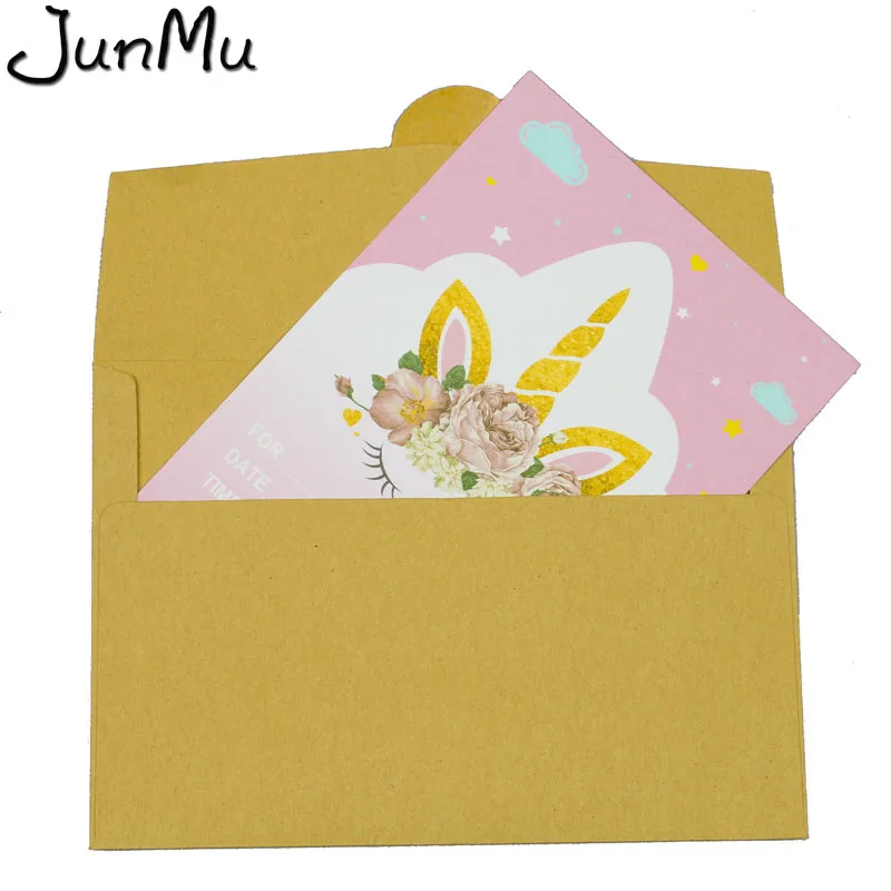 Unicorn Invitations Card Wedding Decoration 10pcs Birthday Party Invitations Card Kraft Envelope Invite Wedding
Unicorn Invitations Card Wedding Decoration 10pcs Birthday Party Invitations Card Kraft Envelope Invite Wedding