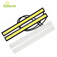 1 adet 17CM LED COB DRL gündüz farları su geçirmez harici araba Styling araba sis sis Bar dönüş sinyali lambaları aksesuarları(China)