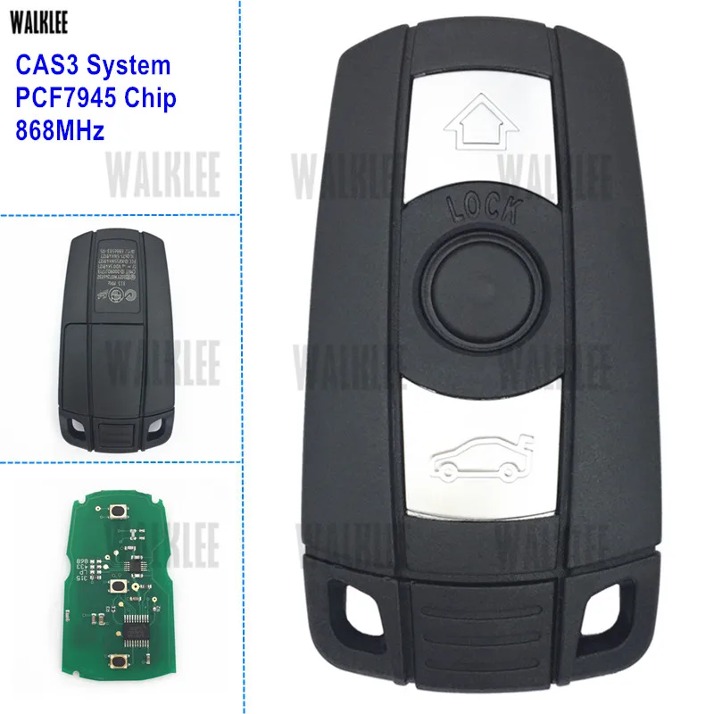 WALKLEE Smart Key 868MHz fit for BMW CAS3 System with PCF7945 Chip Car Keyless Entry Remote
WALKLEE Smart Key 868MHz fit for BMW CAS3 System with PCF7945 Chip Car Keyless Entry Remote