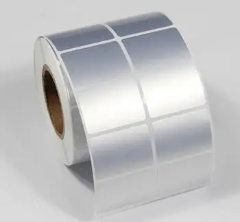 35*25*2000 Bank label bar code paper sticker Matt silver PET sticer scratch resistance and corrosion resistance 
35*25*2000 Bank label bar code paper sticker Matt silver PET sticer scratch resistance and corrosion resistance