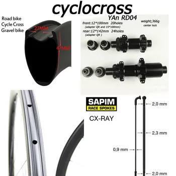Low Resistance Gravel Bike Wheel Cyclocross Wheelset Toray T700 Carbon Fiber Road Rim With Sapim CX Ray Spokes
Low Resistance Gravel Bike Wheel Cyclocross Wheelset Toray T700 Carbon Fiber Road Rim With Sapim CX Ray Spokes
