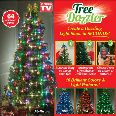 Tree Dazzler 16 Colors 48/64 Animated Light Incredible Christmas Light Show Press Buttom Decoration Star Shower EU US UK AU Plug
Tree Dazzler 16 Colors 48/64 Animated Light Incredible Christmas Light Show Press Buttom Decoration Star Shower EU US UK AU Plug