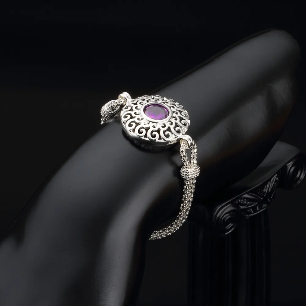 HERMOSA jewelry fashion Hollow roundamethyst Stamp 925 Silver Chain wholesale Bracelet 7-9 inch SL000464
HERMOSA jewelry fashion Hollow roundamethyst Stamp 925 Silver Chain wholesale Bracelet 7-9 inch SL000464