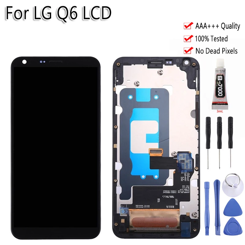 5.5'' Original Quality For LG Q6 M700H M703 M700Y LCD DIsplay Touch Screen Digitizer Assembly Replacement Free Tools
5.5'' Original Quality For LG Q6 M700H M703 M700Y LCD DIsplay Touch Screen Digitizer Assembly Replacement Free Tools