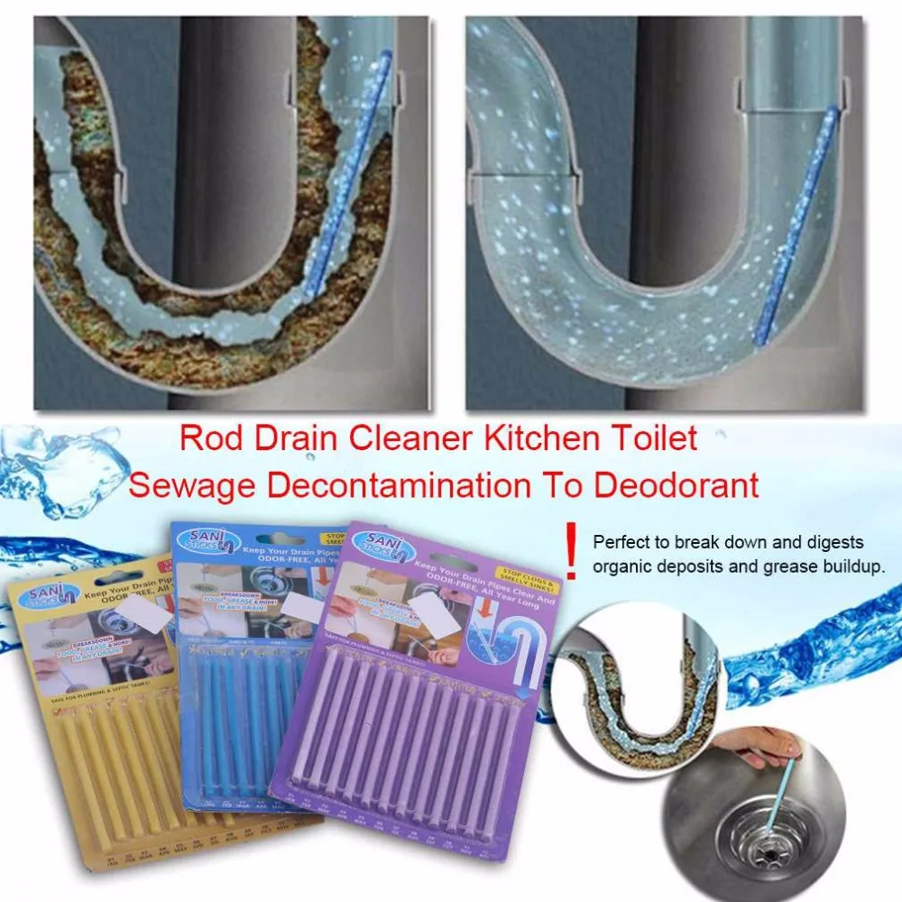 12pcs Rod Drain Cleaner Kitchen Toilet Bathtub Sewage Decontamination To Deodorant Sewer Cleaning Tool
12pcs Rod Drain Cleaner Kitchen Toilet Bathtub Sewage Decontamination To Deodorant Sewer Cleaning Tool