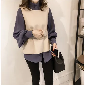 Plus Size New Women Tow Piece Sets Korean Style Sleeveless Vest and Lantern Sleeve Shirt Suits Casual Loose Outfits
Plus Size New Women Tow Piece Sets Korean Style Sleeveless Vest and Lantern Sleeve Shirt Suits Casual Loose Outfits