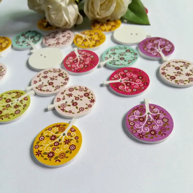 New Mixed 50pcs 26*30mm 2 Holes Cartoon Big tree Wood Button Sewing Buttons Scrapbooking Craft botoes para artesanato
New Mixed 50pcs 26*30mm 2 Holes Cartoon Big tree Wood Button Sewing Buttons Scrapbooking Craft botoes para artesanato